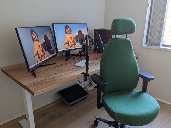 Timber Sit Stand Desk - Image 8